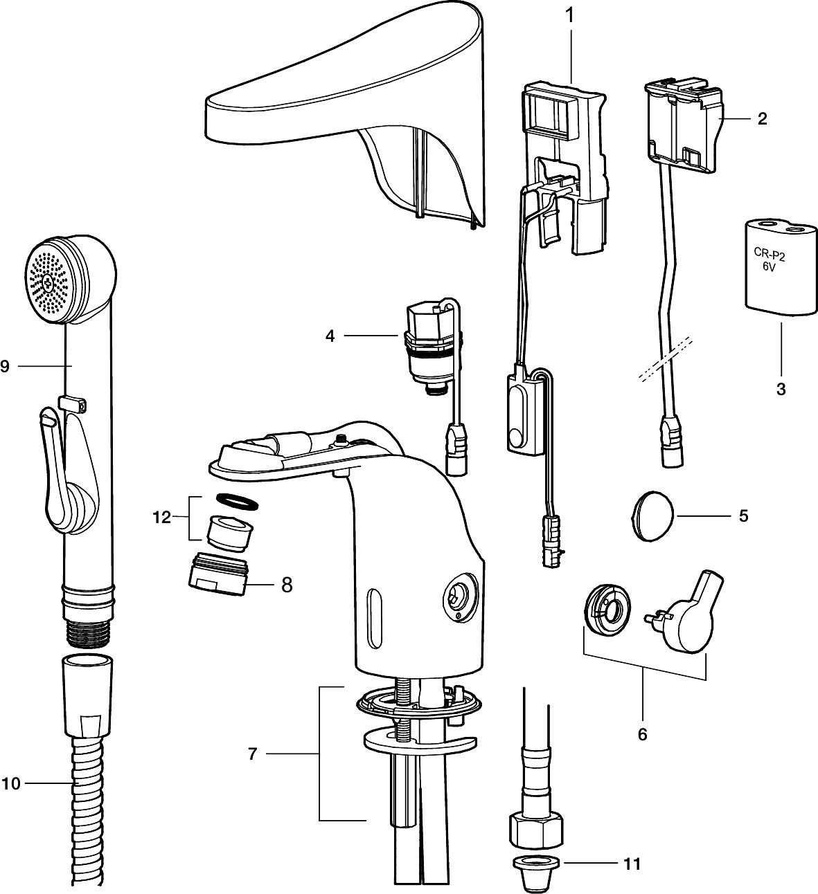 9000E tronic tvattstallsblandare, centralstyrd - Proffsblandare for kok ...